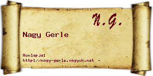 Nagy Gerle névjegykártya